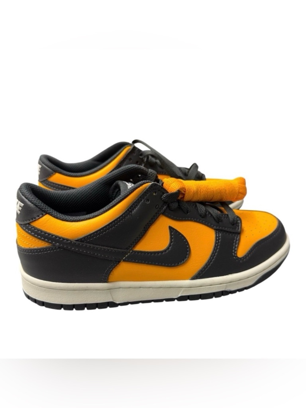 Nike Dunk Low Retro Leather Shoes - Sundial/ Black (HF5441-700). Sz 6.5Y NWT